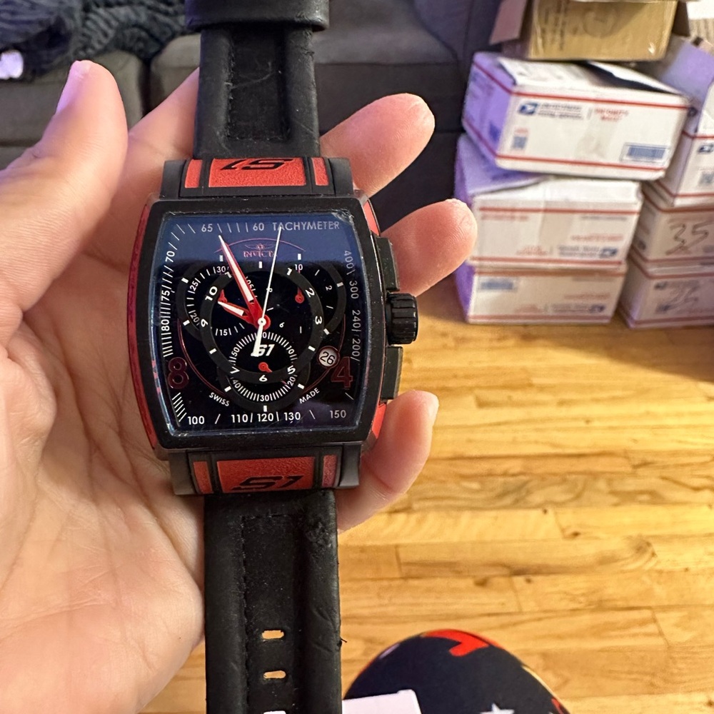 Invicta Black and Red Men's Watch
